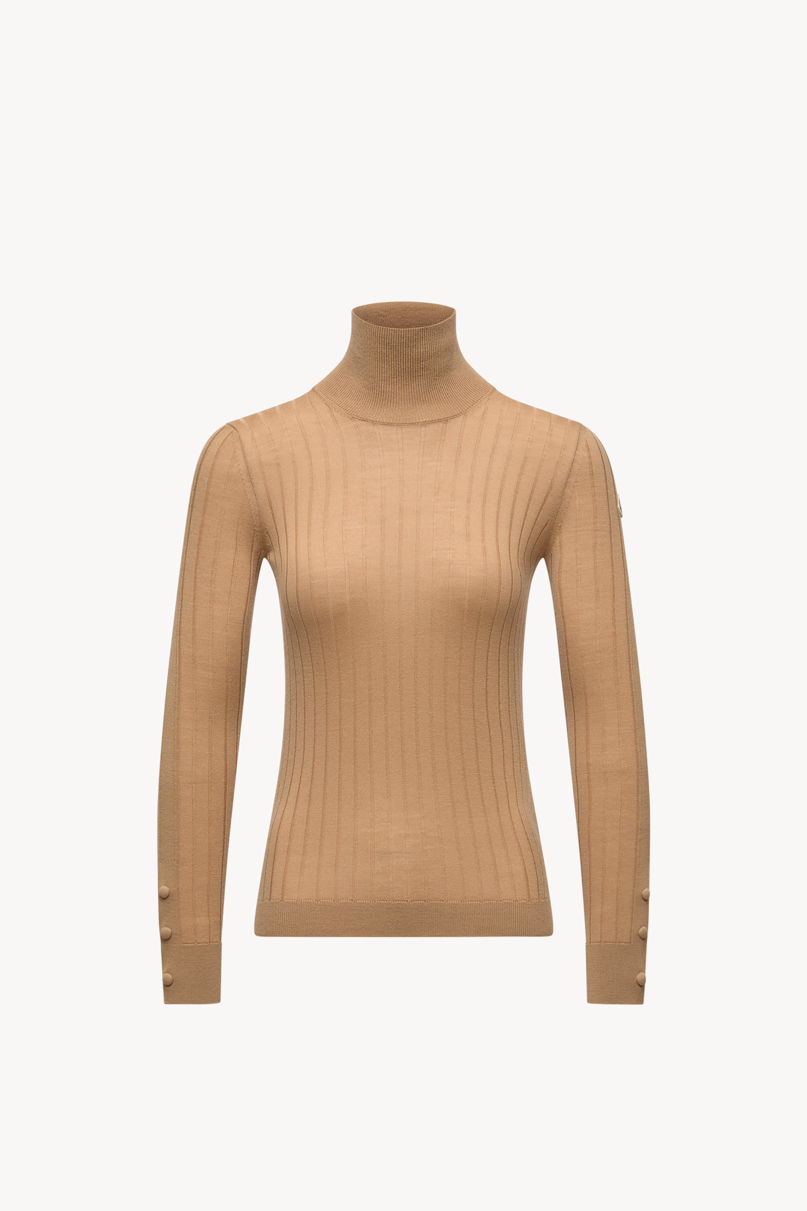 Pull à col roulé en laine et cachemire Femmes Beige Moncler 2